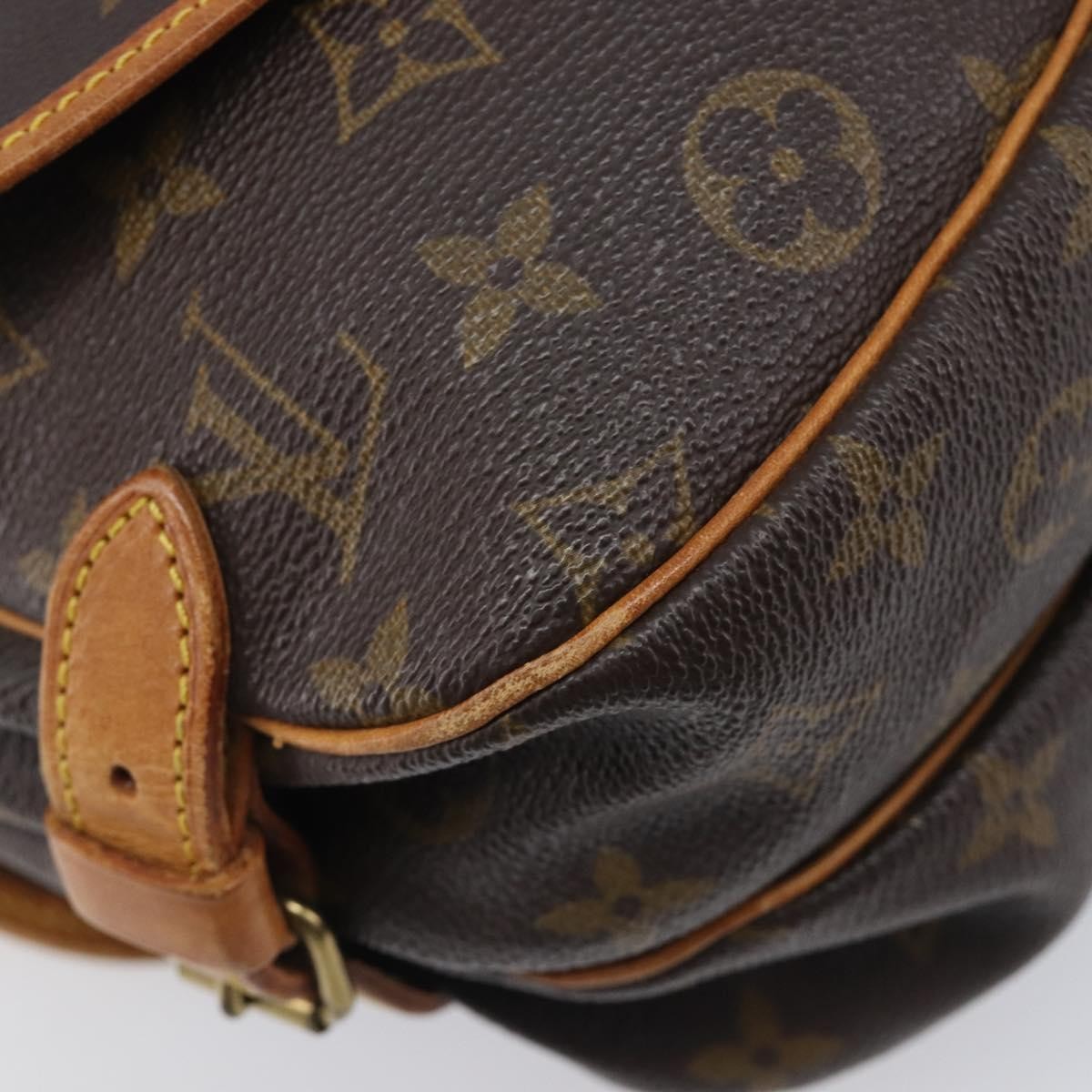 Louis Vuitton Saumur Monogram Canvas Brown Canvas Shoulder Bag Bag (Pre-Owned)