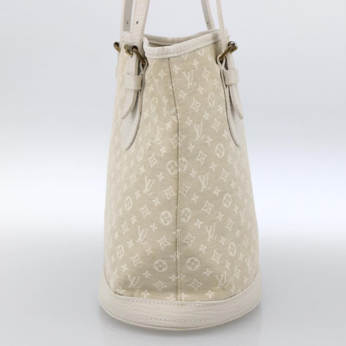 Louis Vuitton Petit Bucket Mini Lin Beige Canvas Shoulder Bag Bag (Pre-Owned)