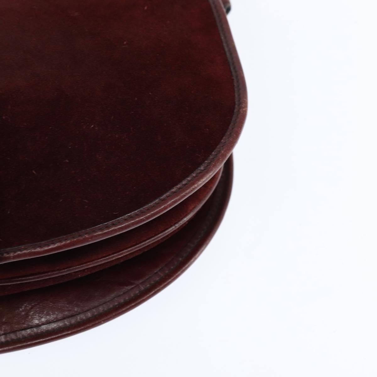 Balenciaga Shoulder Suede Burgundy Suede Shoulder Bag Bag (Pre-Owned)