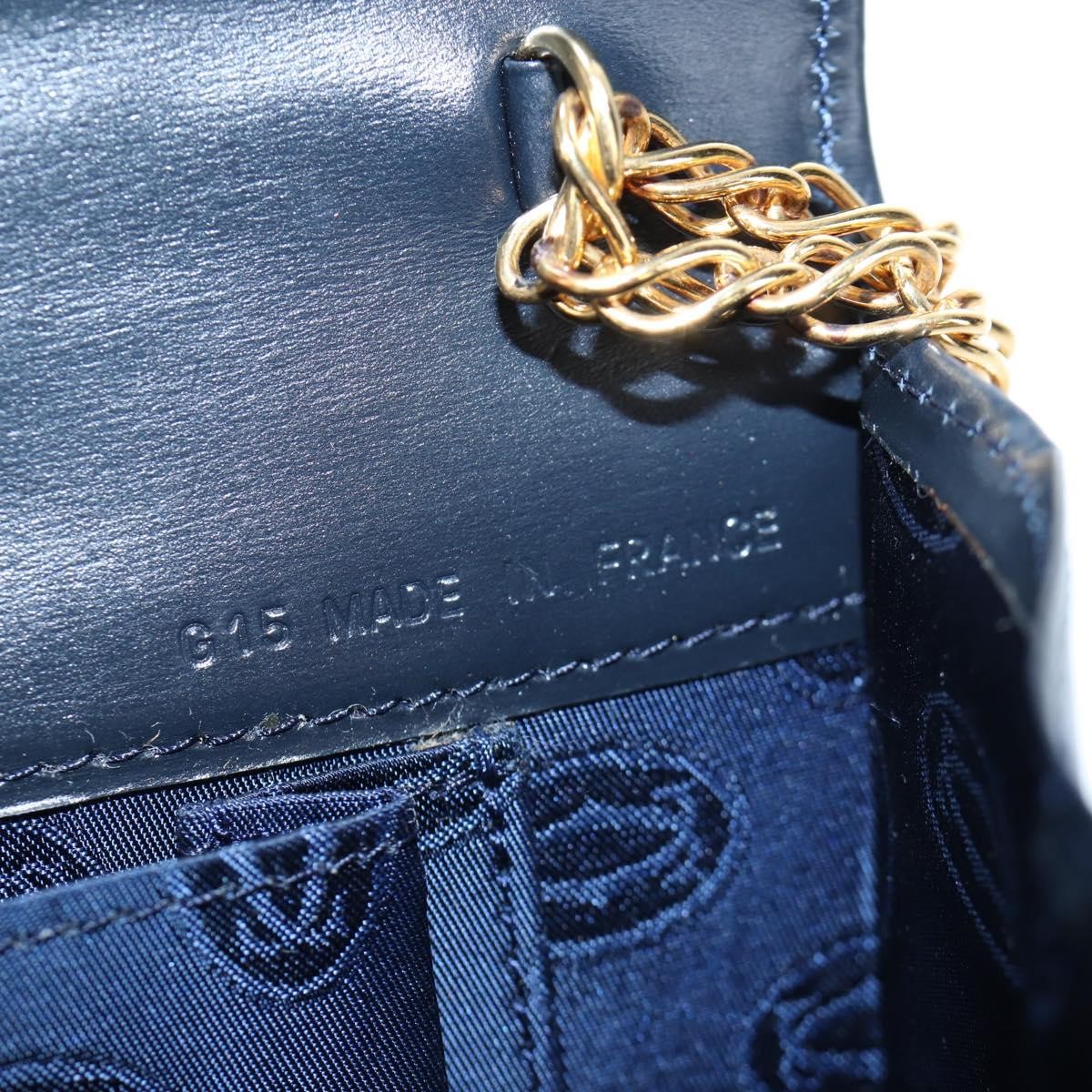 Cartier Sapphire Line Leather Navy Leather Shoulder Bag Bag (Pre-Owned)