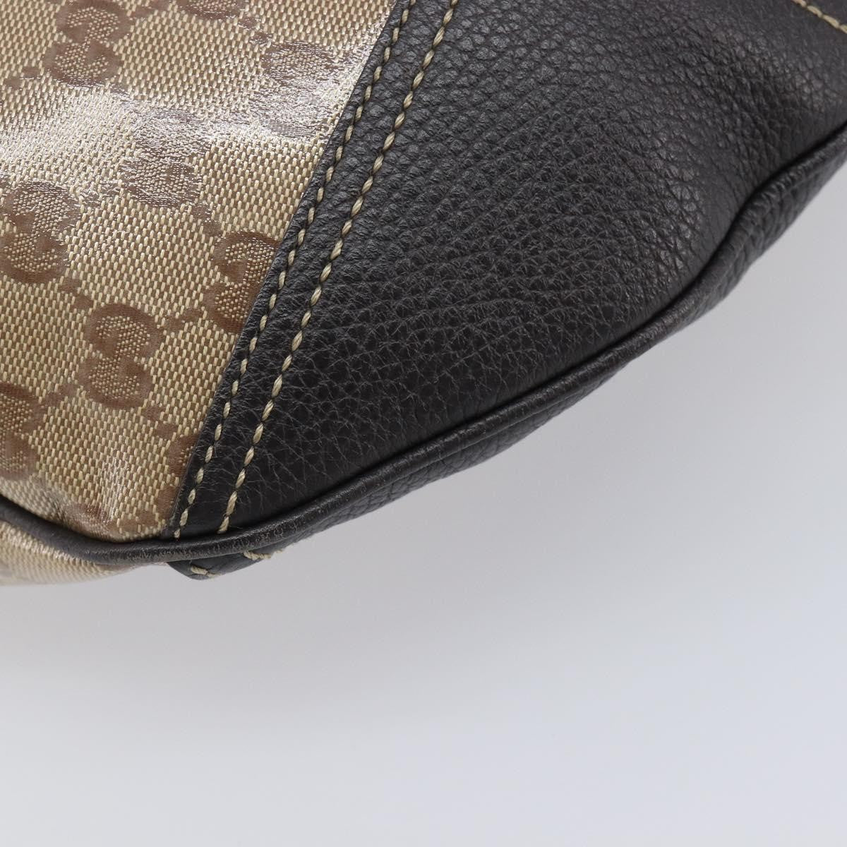 Gucci Nice Hobo Patent Canvas Beige Canvas Shoulder Bag Bag (Pre-Owned)