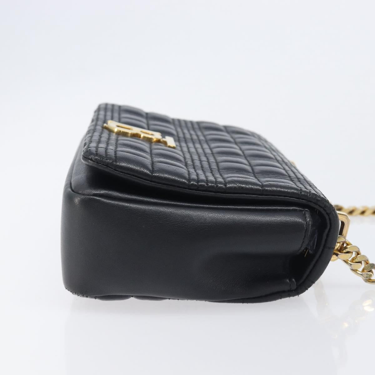 Burberry Lola Wallet On Chain Quilted Leather Black Leather Crossbody Bag Bag (Pre-Owned)