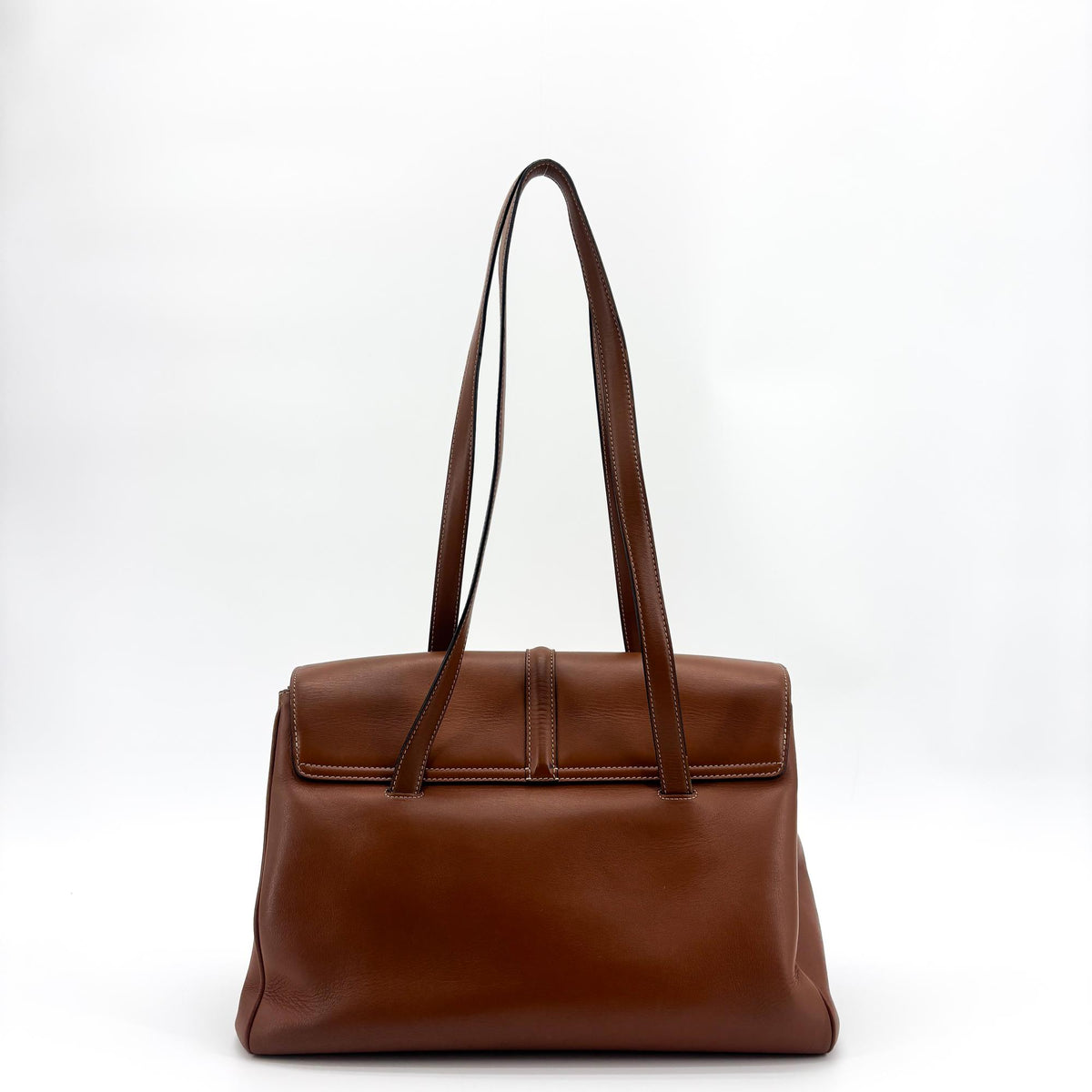 Celine Soft 16 Smooth Calfskin Brown Leather Handbag (Pre-Owned)