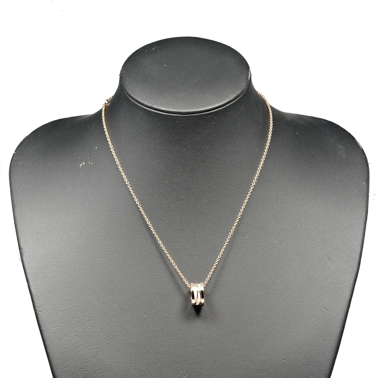 Bvlgari B.Zero1 Design Legend Zaha Hadid Pendant 18K Rose Gold With Ceramic Gold Rose_Gold Necklace Jewelry (Pre-Owned)