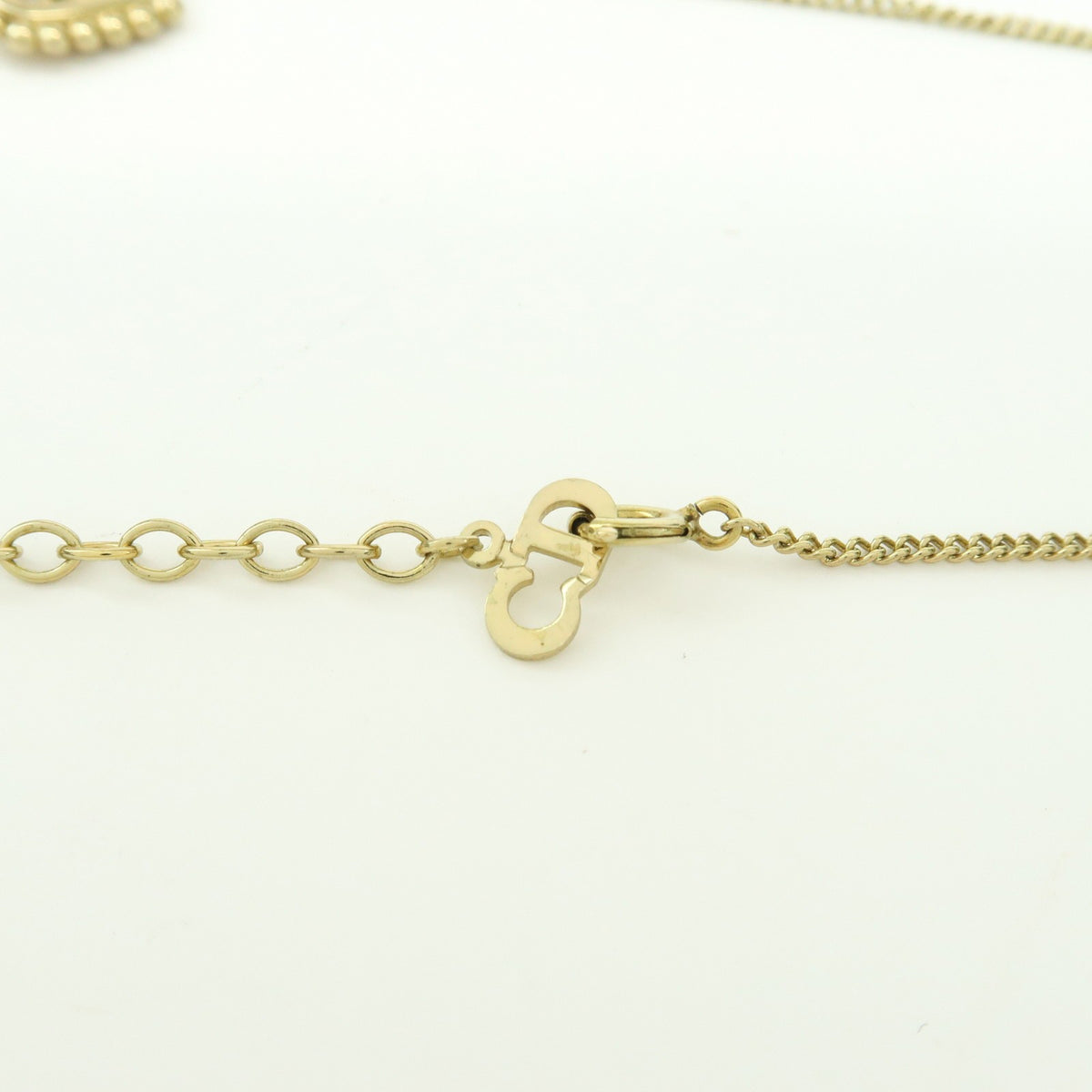 Christian Dior Cd Heart Metal Gold Gold_Plated Necklace Jewelry (Pre-Owned)
