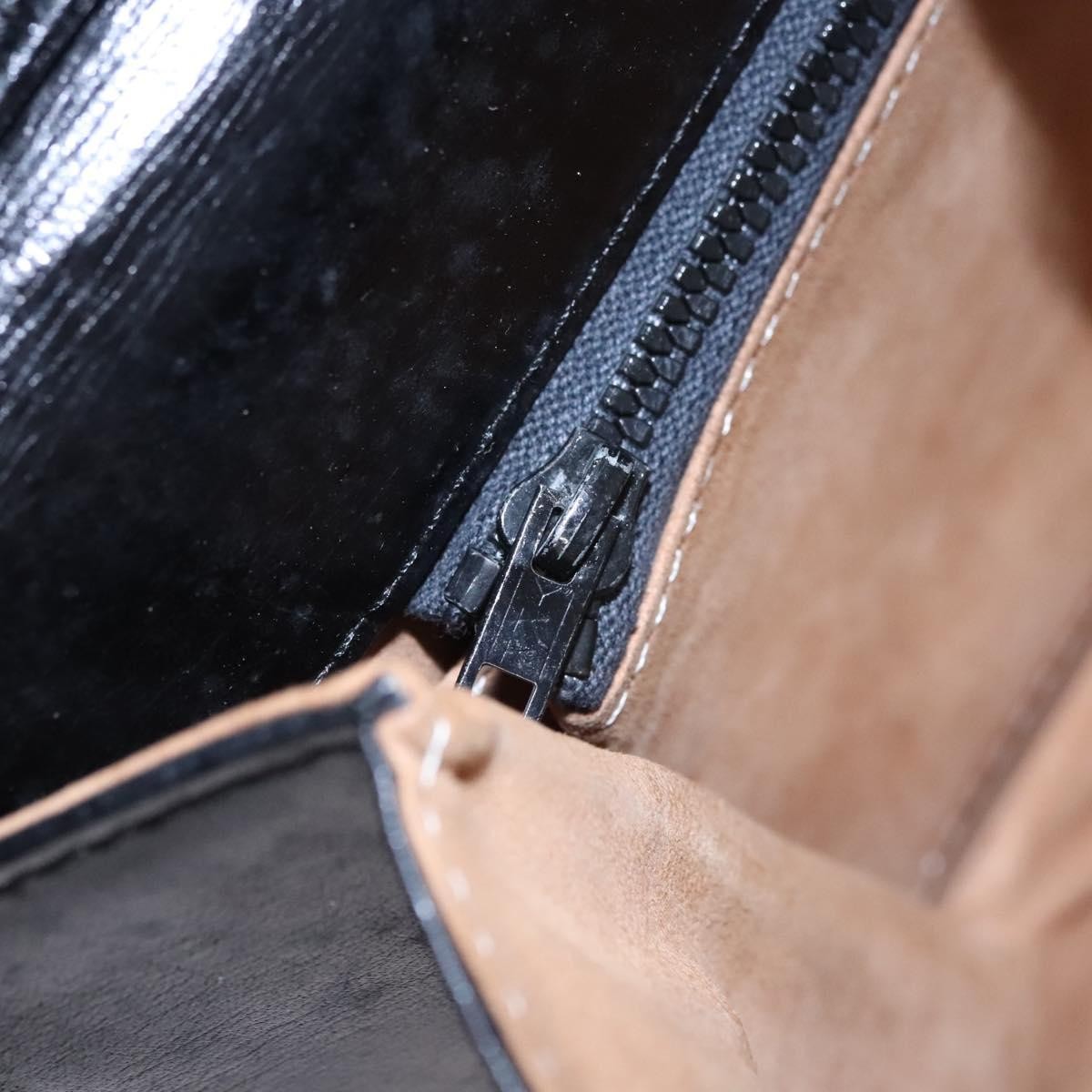 Saint Laurent Vintage Leather Black Leather Handbag (Pre-Owned)