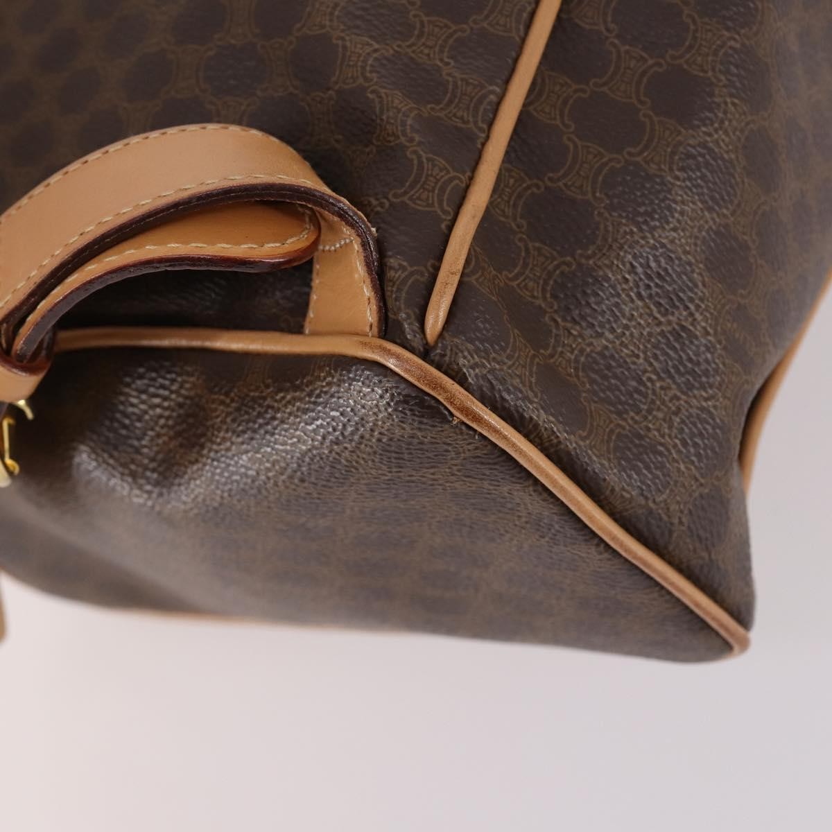 Fendi Vintage Drawstring Flap Brown Canvas Backpack Bag (Pre-Owned)