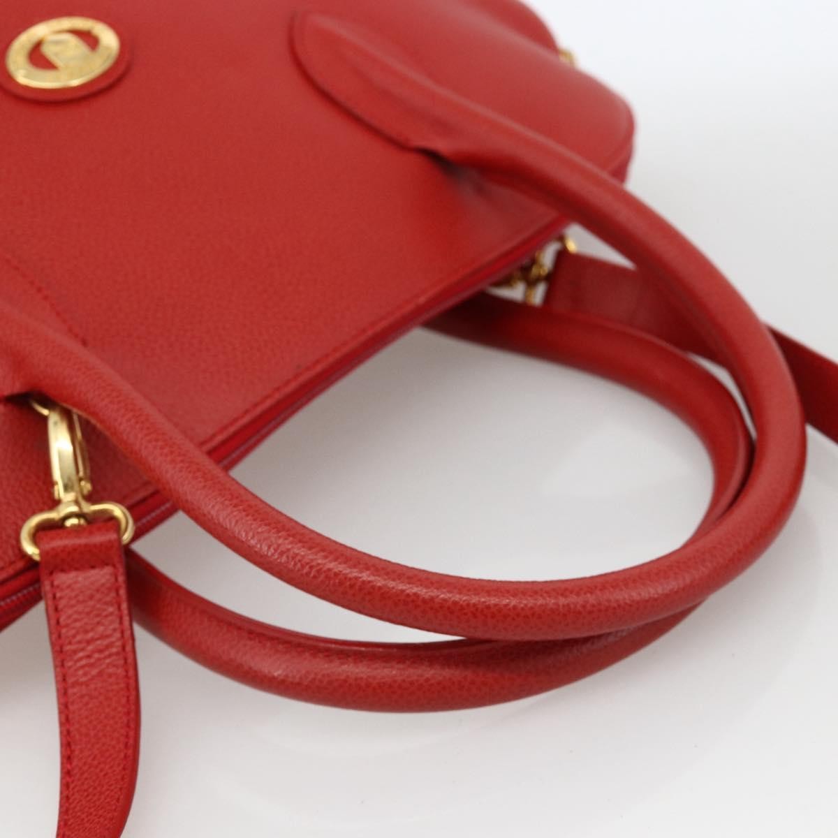 Burberry Vintage Leather Red Leather Handbag (Pre-Owned)
