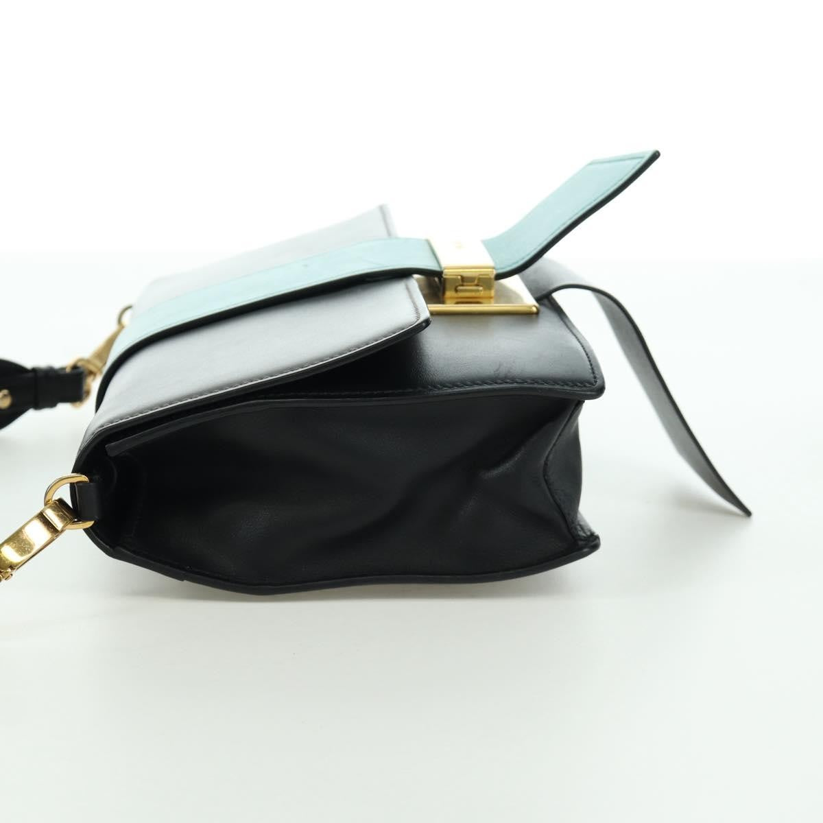 Prada Metal Ribbon City Calfskin Gray Leather Shoulder Bag Bag (Pre-Owned)
