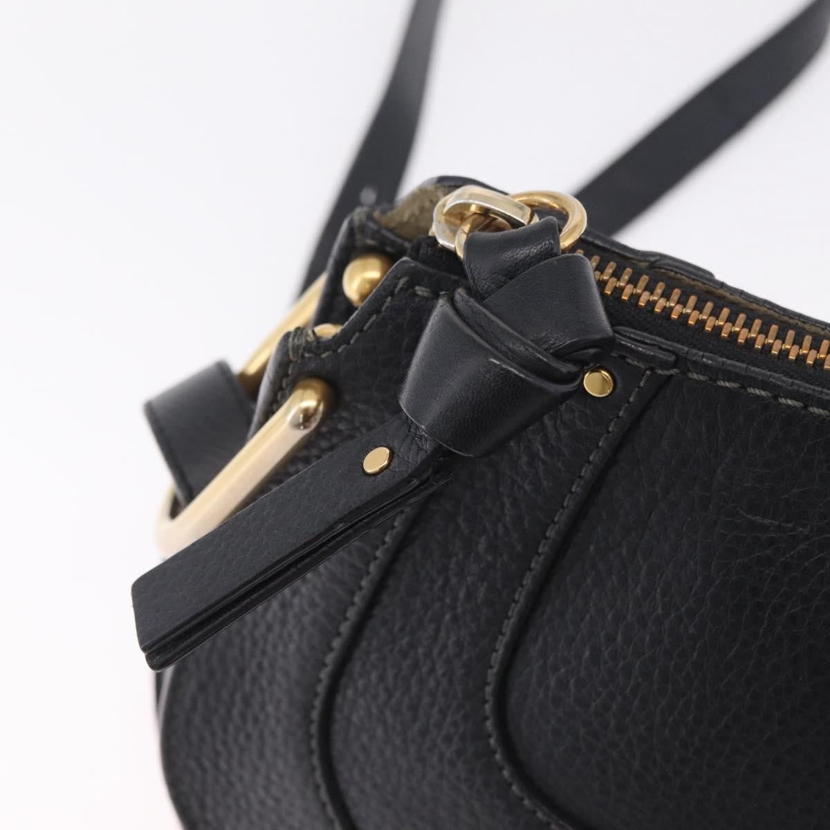 Chloe Hayley Hobo Leather Black Leather Shoulder Bag Bag (Pre-Owned)