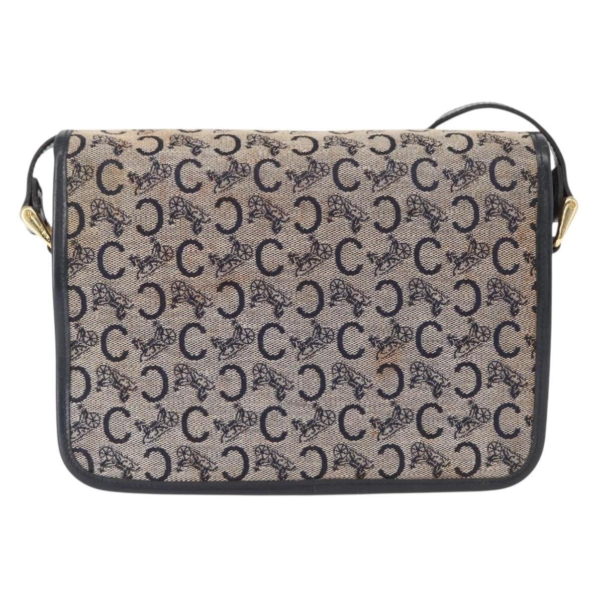 Celine C Sulky Canvas Navy Canvas Shoulder Bag Bag (Pre-Owned)