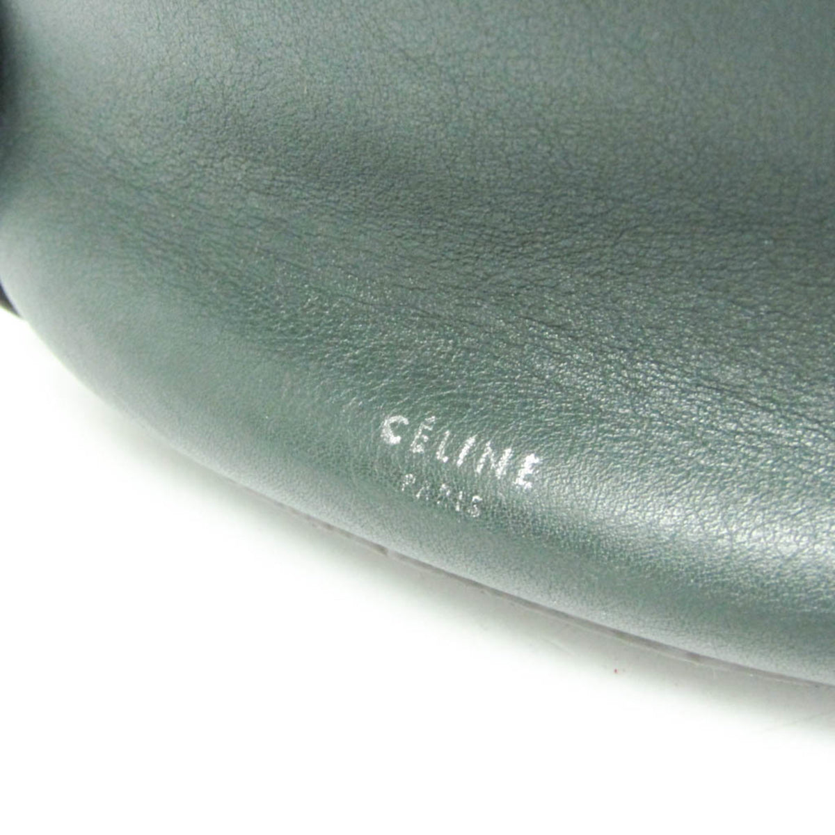 Celine Long Strap Big Bag Bucket Leather Khaki Leather Shoulder Bag Bag (Pre-Owned)