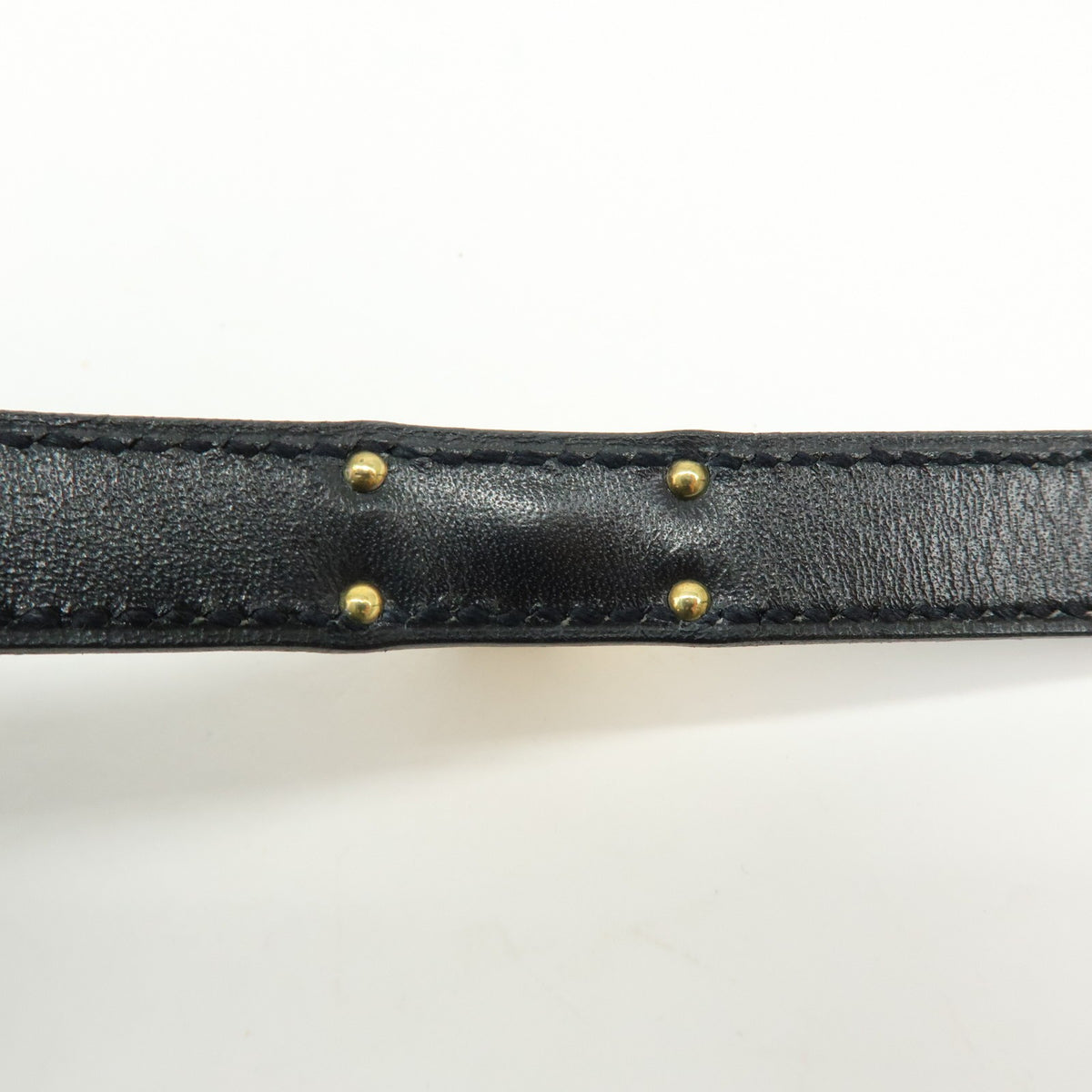 Hermes Kelly Double Tour Leather Black Leather Bracelet Jewelry (Pre-Owned)