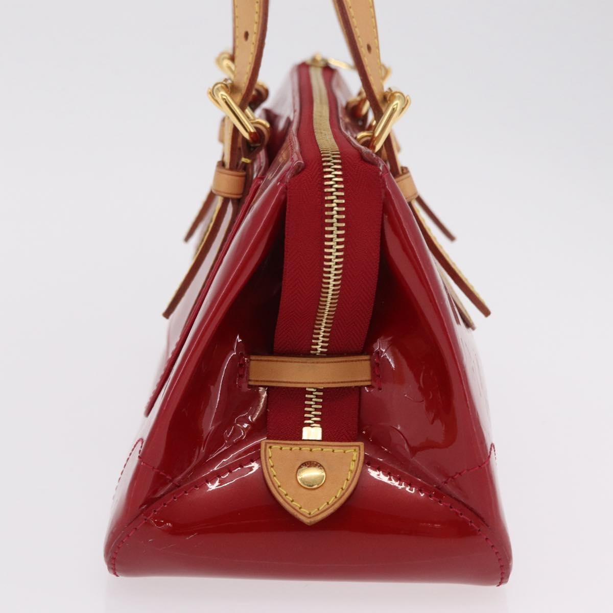 Louis Vuitton Rosewood Avenue Monogram Vernis Red Patent_Leather Handbag (Pre-Owned)