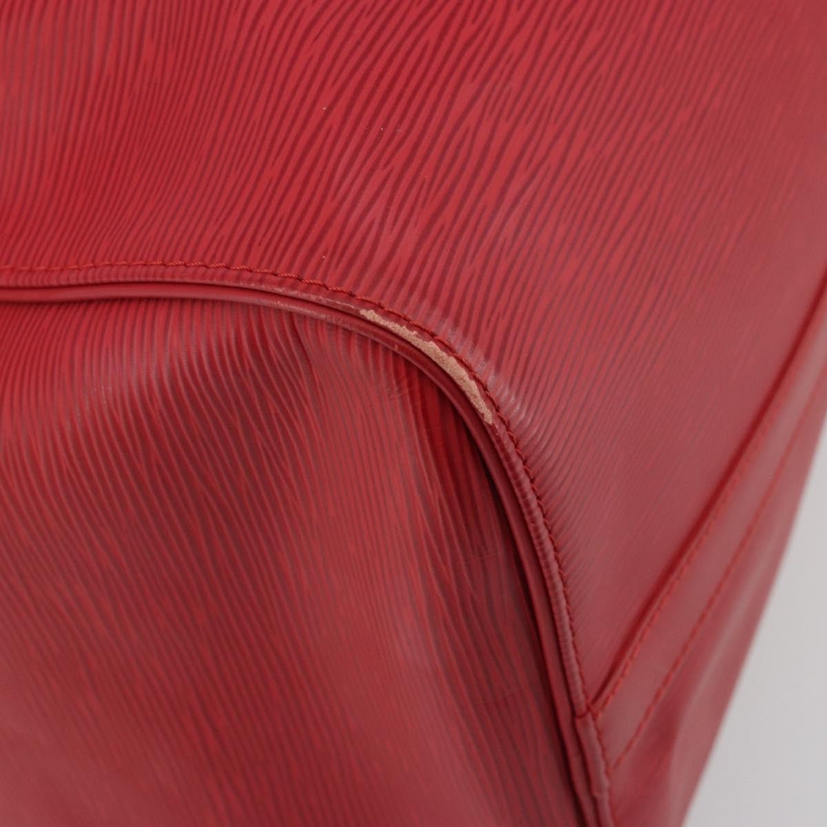 Louis Vuitton Keepall Epi Leather Red Leather Travel Bag Bag (Pre-Owned)
