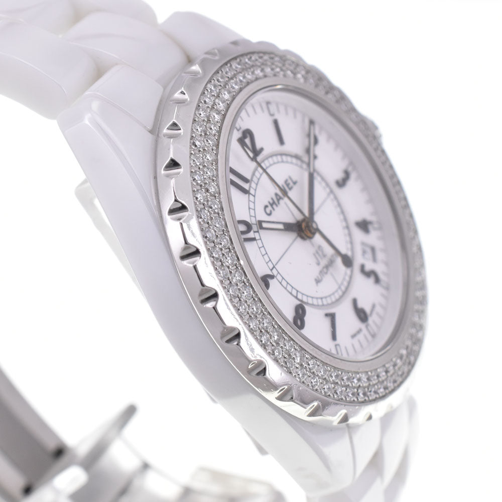 Chanel J12 Automatic Ceramic And Stainless Steel With Diamond Bezel Watch (Pre-Owned)