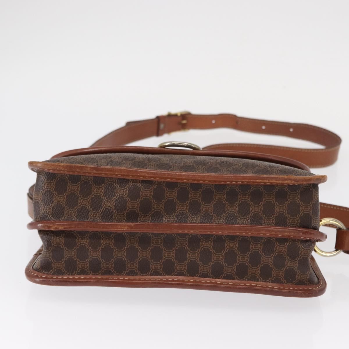 Celine Vintage Macadam Canvas Brown Canvas Shoulder Bag Bag (Pre-Owned)