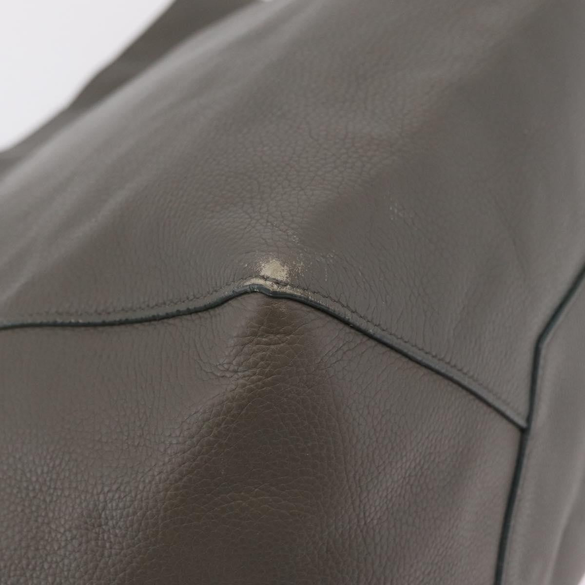 Celine Phantom Cabas Leather Gray Leather Tote Bag Bag (Pre-Owned)
