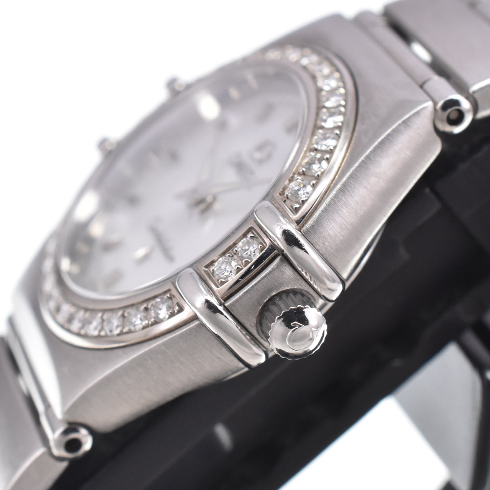 Omega Constellation Quartz Stainless Steel With Diamond Bezel And Markers Watch (Pre-Owned)