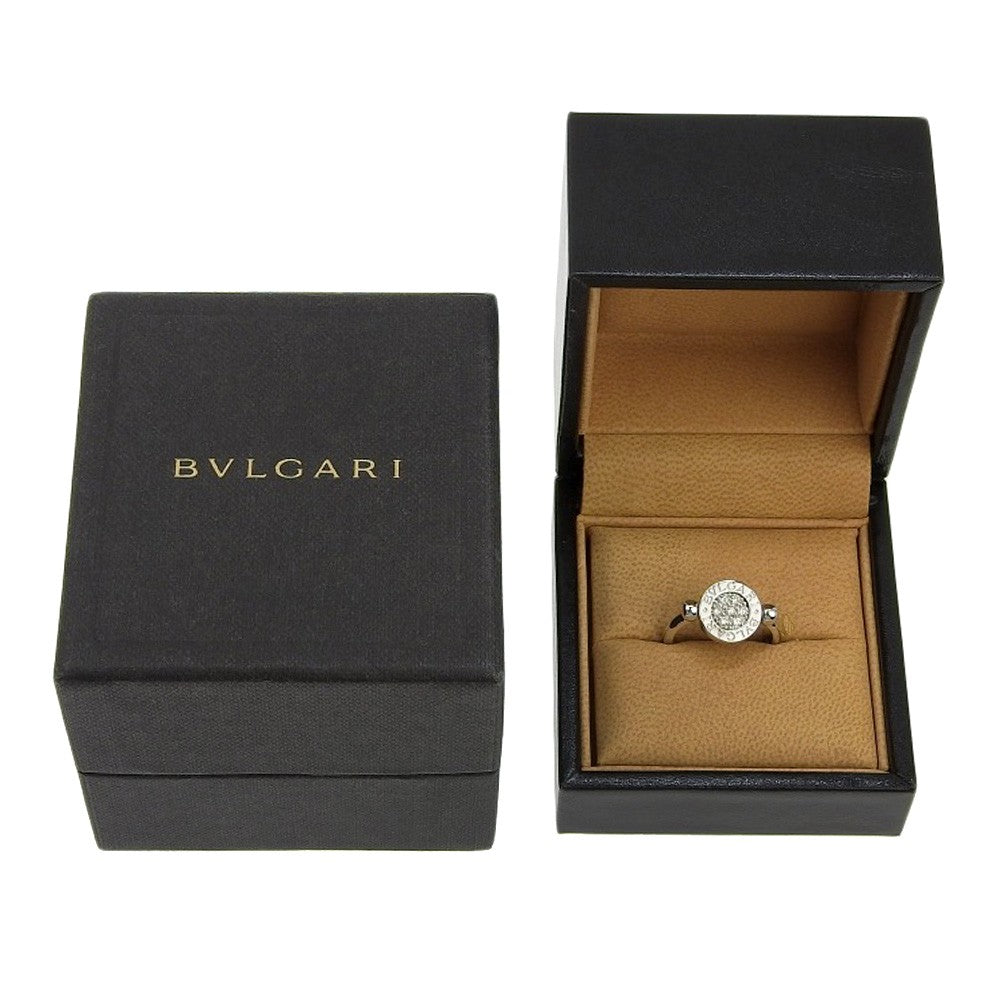 Bvlgari Bvlgari Bvlgari Flip 18K White Gold With Diamonds And Onyx Silver White_Gold Ring Jewelry (Pre-Owned)