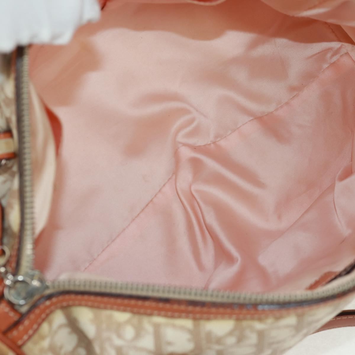 Christian Dior Vintage Trotter Romantique Boston Diorissimo Coated Canvas Beige Canvas Handbag (Pre-Owned)