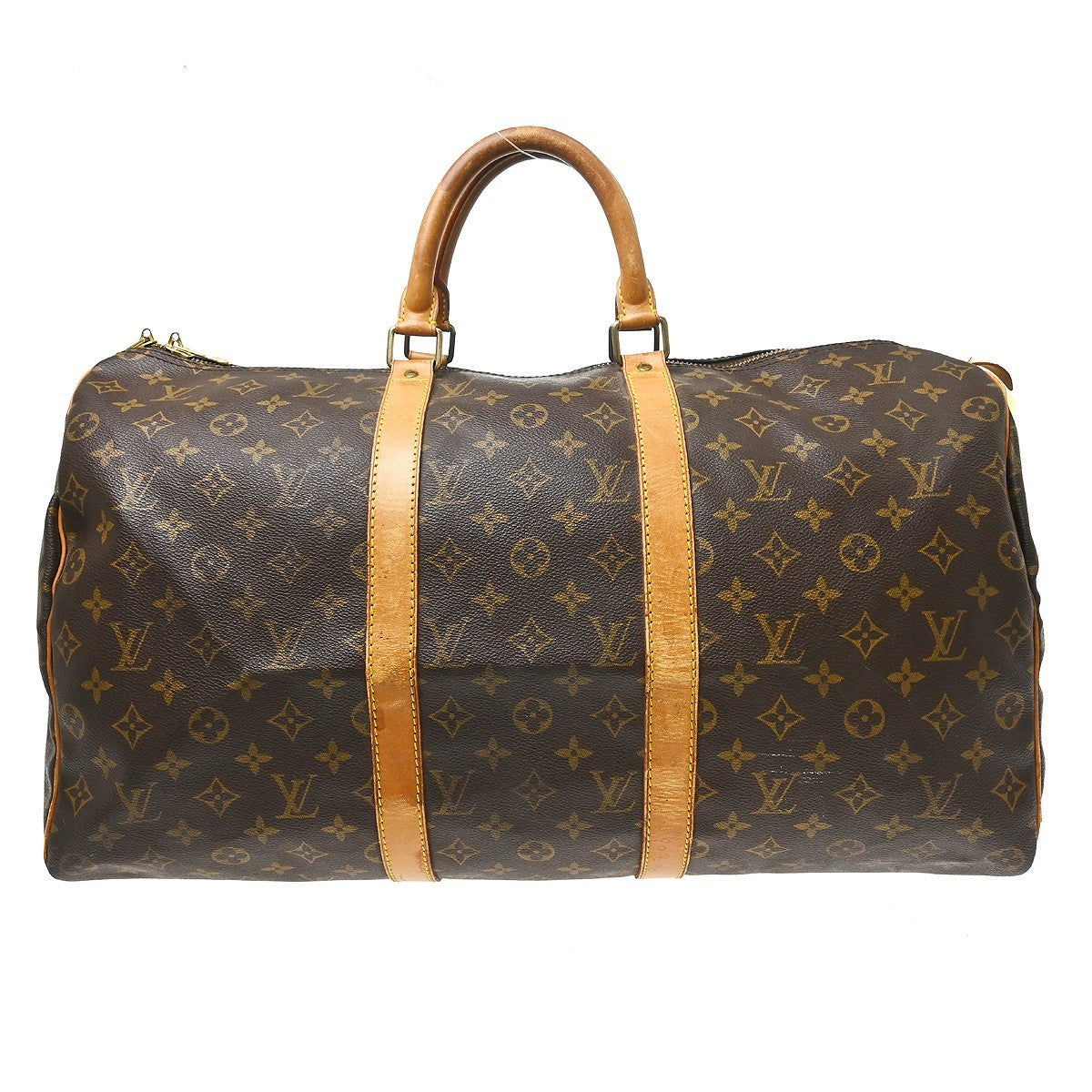 Louis Vuitton Keepall Monogram Brown Canvas Travel Bag Bag (Pre-Owned)