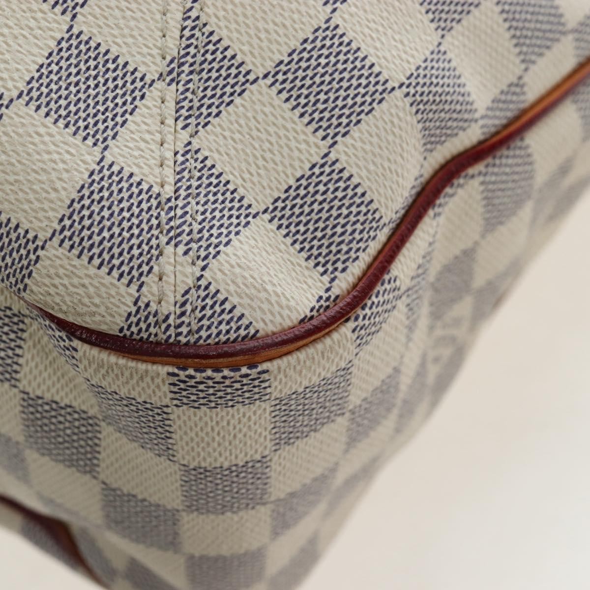 Louis Vuitton Soffi Damier Ebene White Canvas Handbag (Pre-Owned)