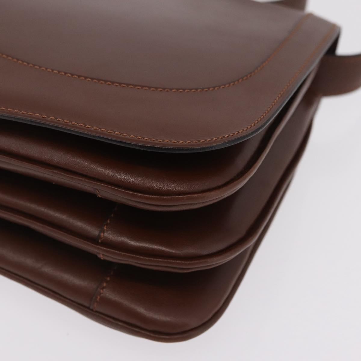 Celine Triomphe Leather Brown Leather Shoulder Bag Bag (Pre-Owned)