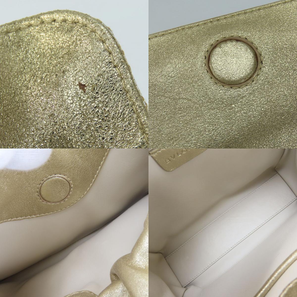 Bvlgari Beige White Canvas Leather Handbag (Pre-Owned)