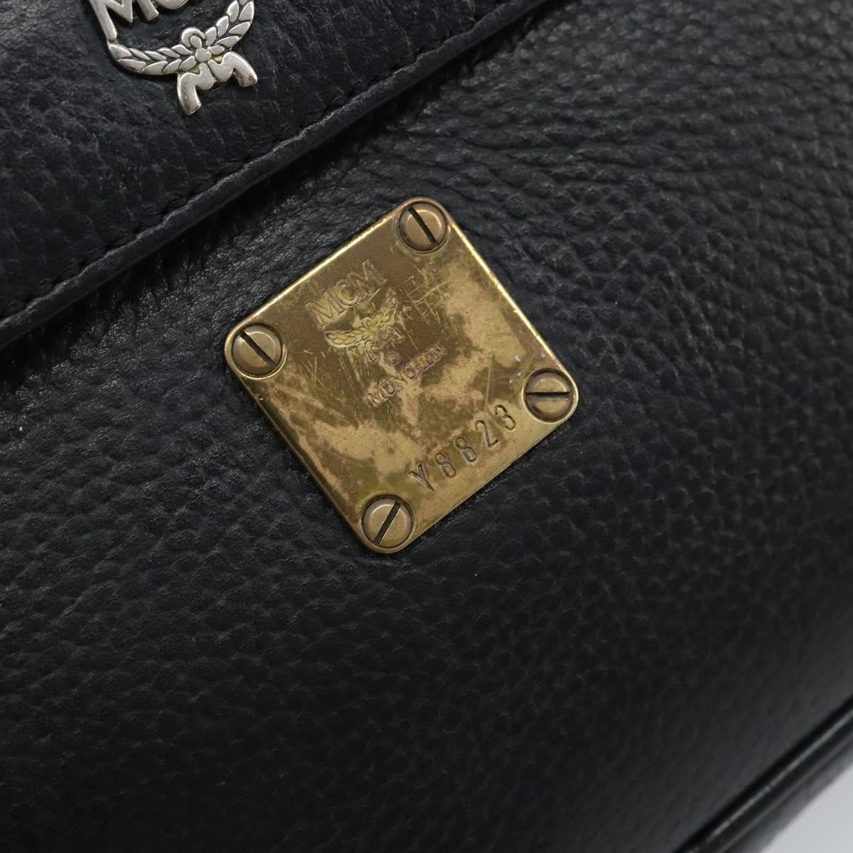 MCM Vintage Vicetos Leather Black Leather Shoulder Bag Bag (Pre-Owned)
