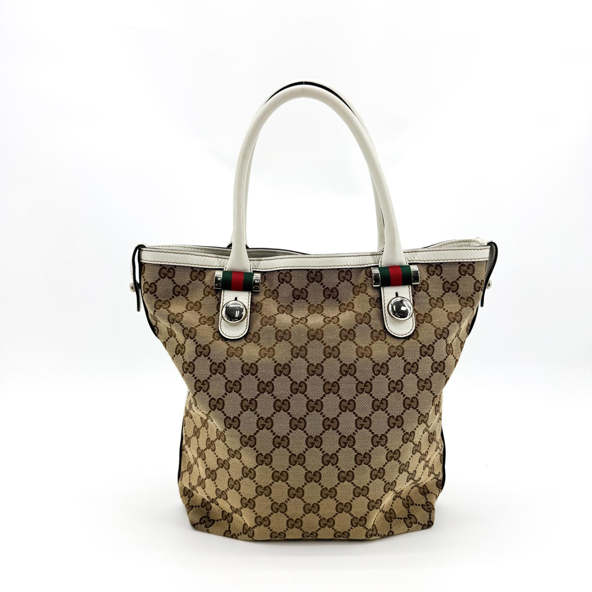 Gucci Match Ball Gg Canvas Brown Canvas Tote Bag Bag (Pre-Owned)