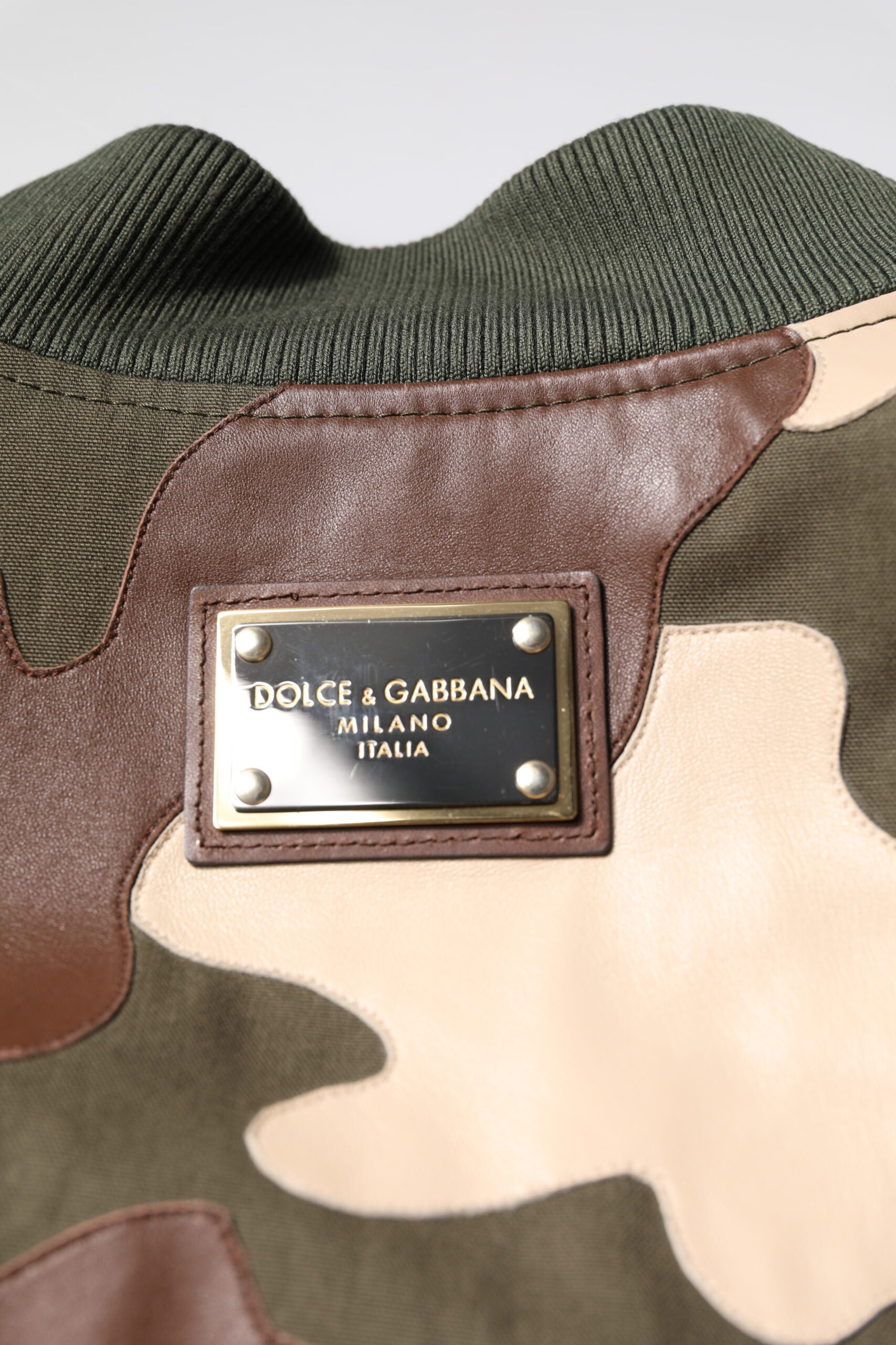 Dolce & Gabbana Multicolor Cotton Bomber Full Zip Men's Jacket