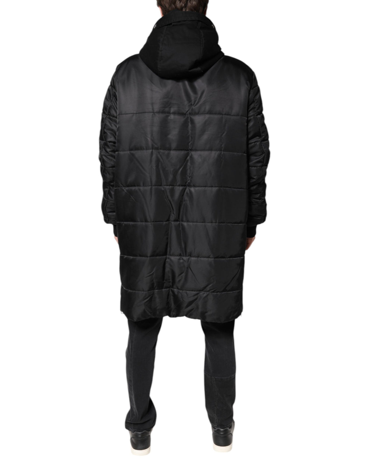 Dolce & Gabbana Black Hooded Parka Winter Men Coat Men's Jacket (Pre-Owned)
