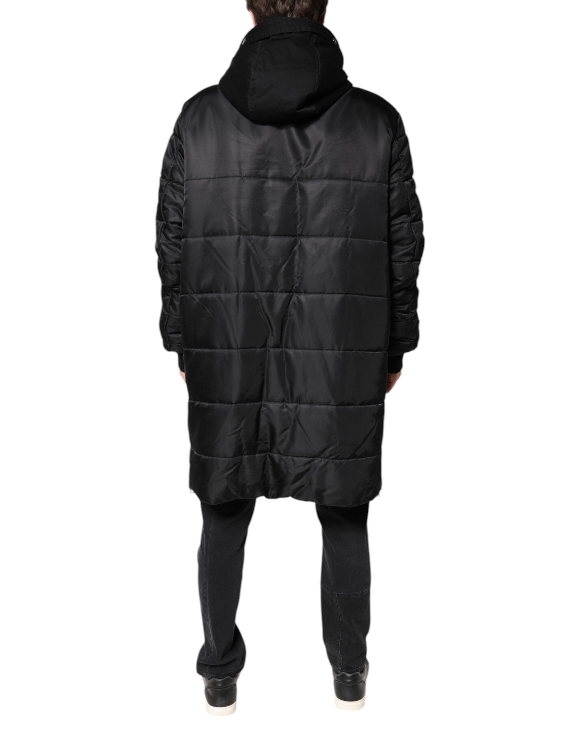 Dolce & Gabbana Black Hooded Parka Coat Winter Men's Jacket (Pre-Owned)