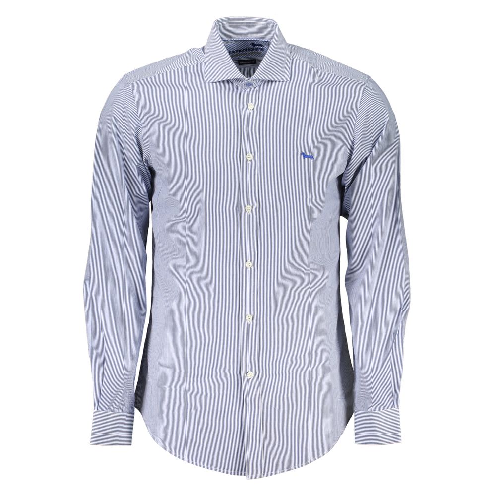 Harmont & Blaine Elegant Blue Organic Cotton Men's Shirt