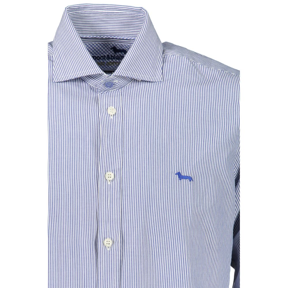 Harmont & Blaine Elegant Blue Organic Cotton Men's Shirt