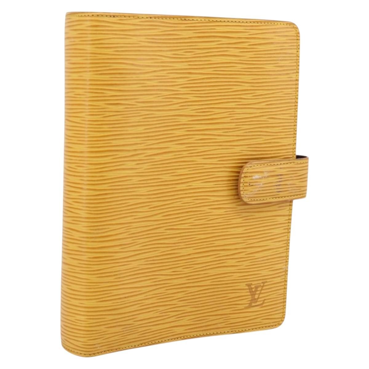Louis Vuitton Agenda Cover Epi Leather Yellow Leather Wallets Accessory (Pre-Owned)