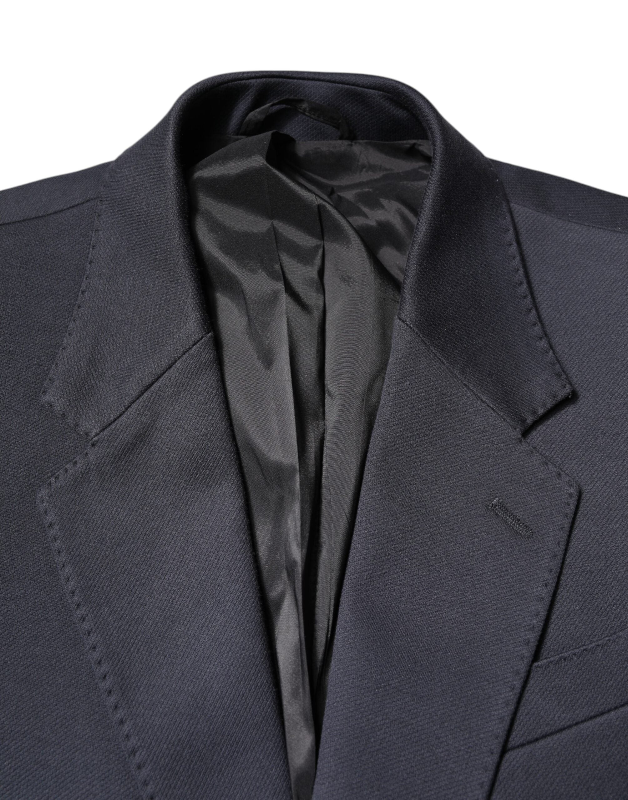 Dolce & Gabbana Dark Blue Cotton Men Jacket Coat Suit Men's Blazer (Pre-Owned)