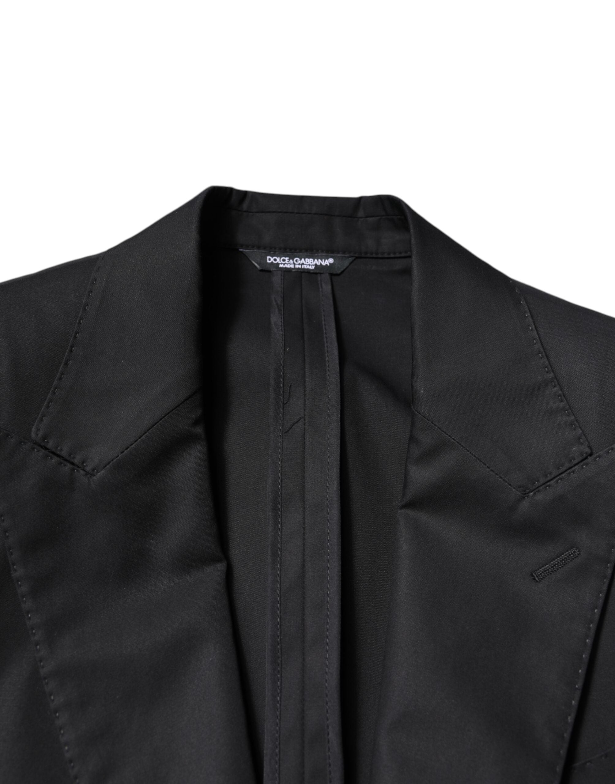 Dolce & Gabbana Black Cotton Single Breasted Men Coat Men's Blazer (Pre-Owned)