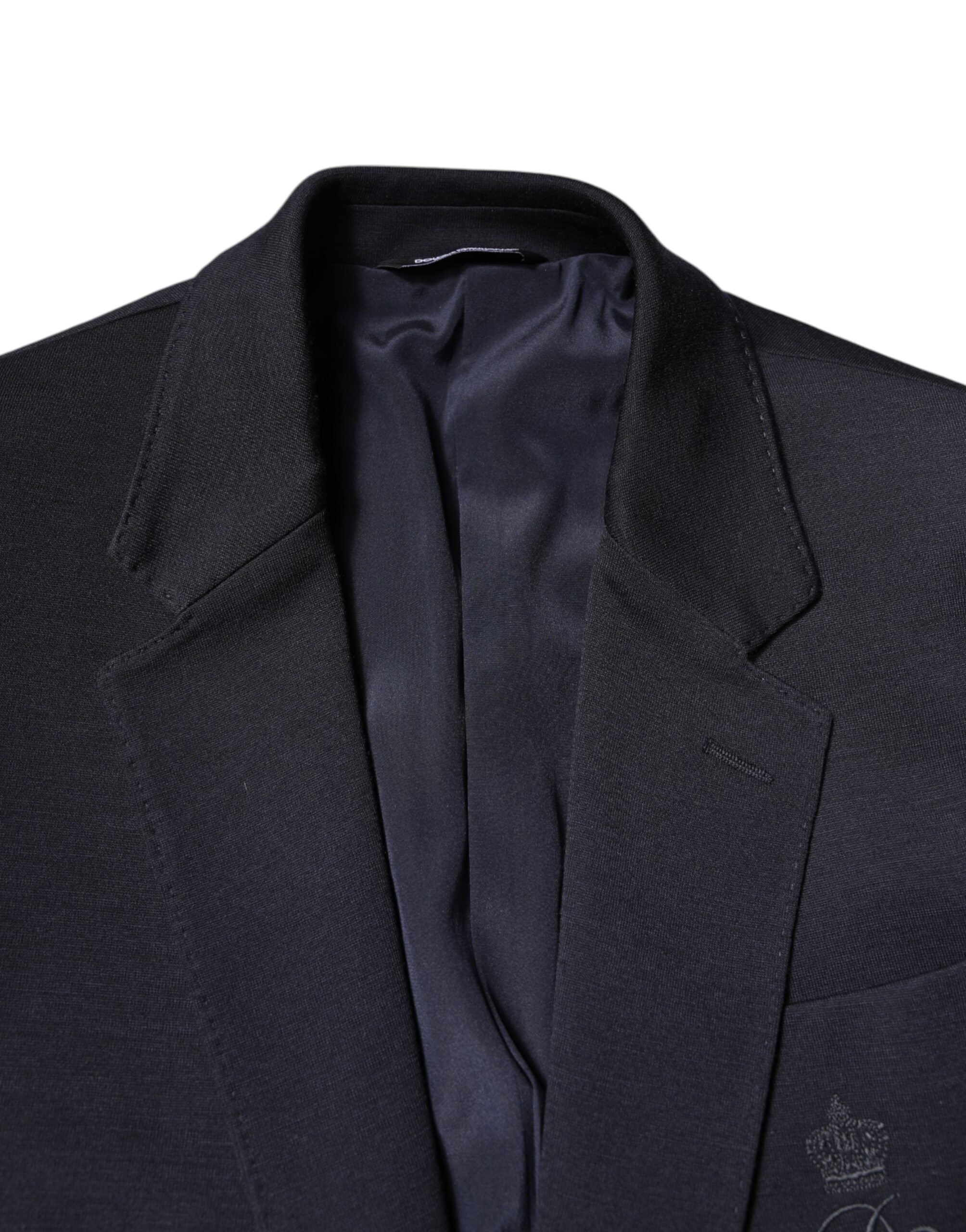 Dolce & Gabbana Dark Blue Wool Single Breasted Coat Suit Men's Blazer (Pre-Owned)