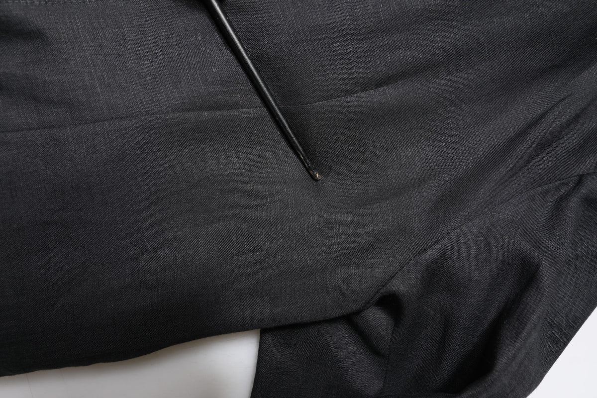 Dolce & Gabbana Black Linen Single Breasted Men Coat Men's Blazer (Pre-Owned)