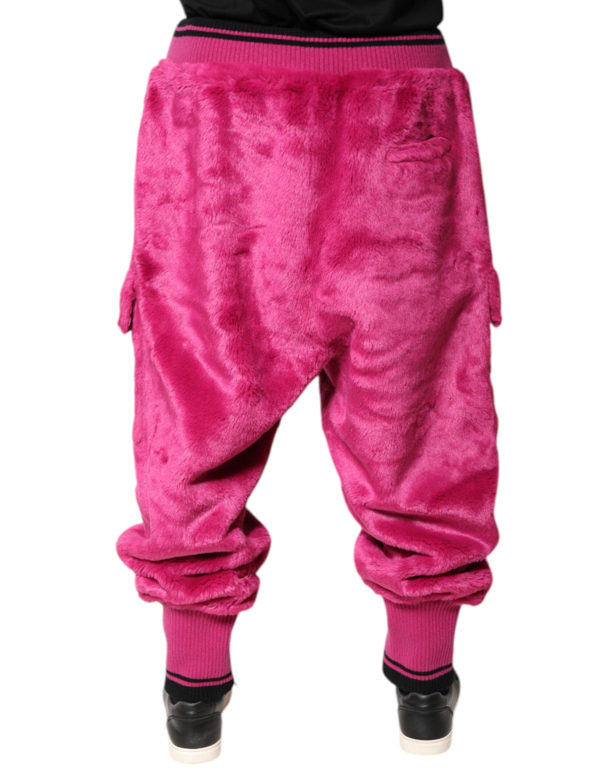 Dolce & Gabbana Pink Acrylic Cargo Jogging SweatMen's Men's Pants