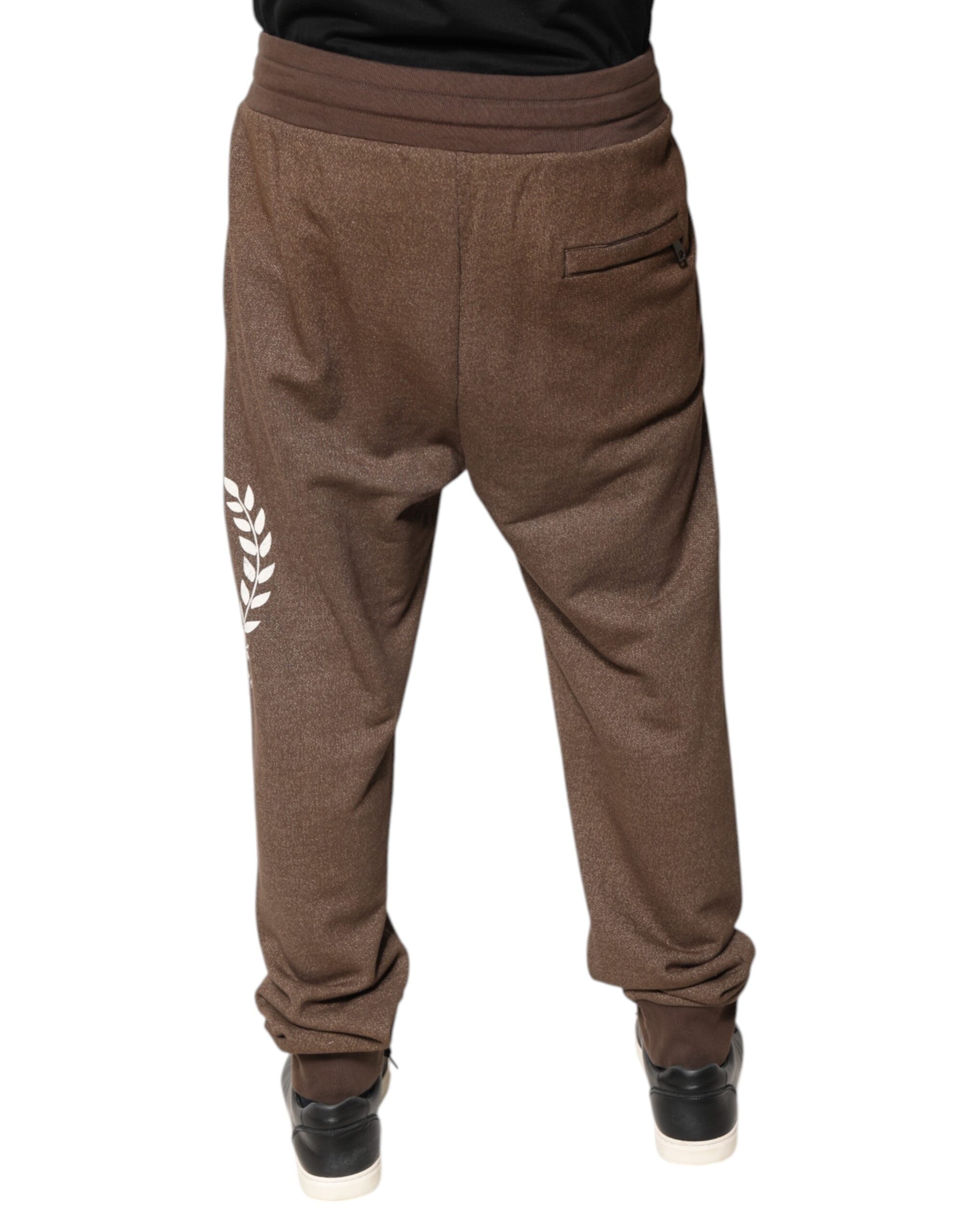 Dolce & Gabbana Brown Cotton Jogger SweatMen's Men's Pants (Pre-Owned)