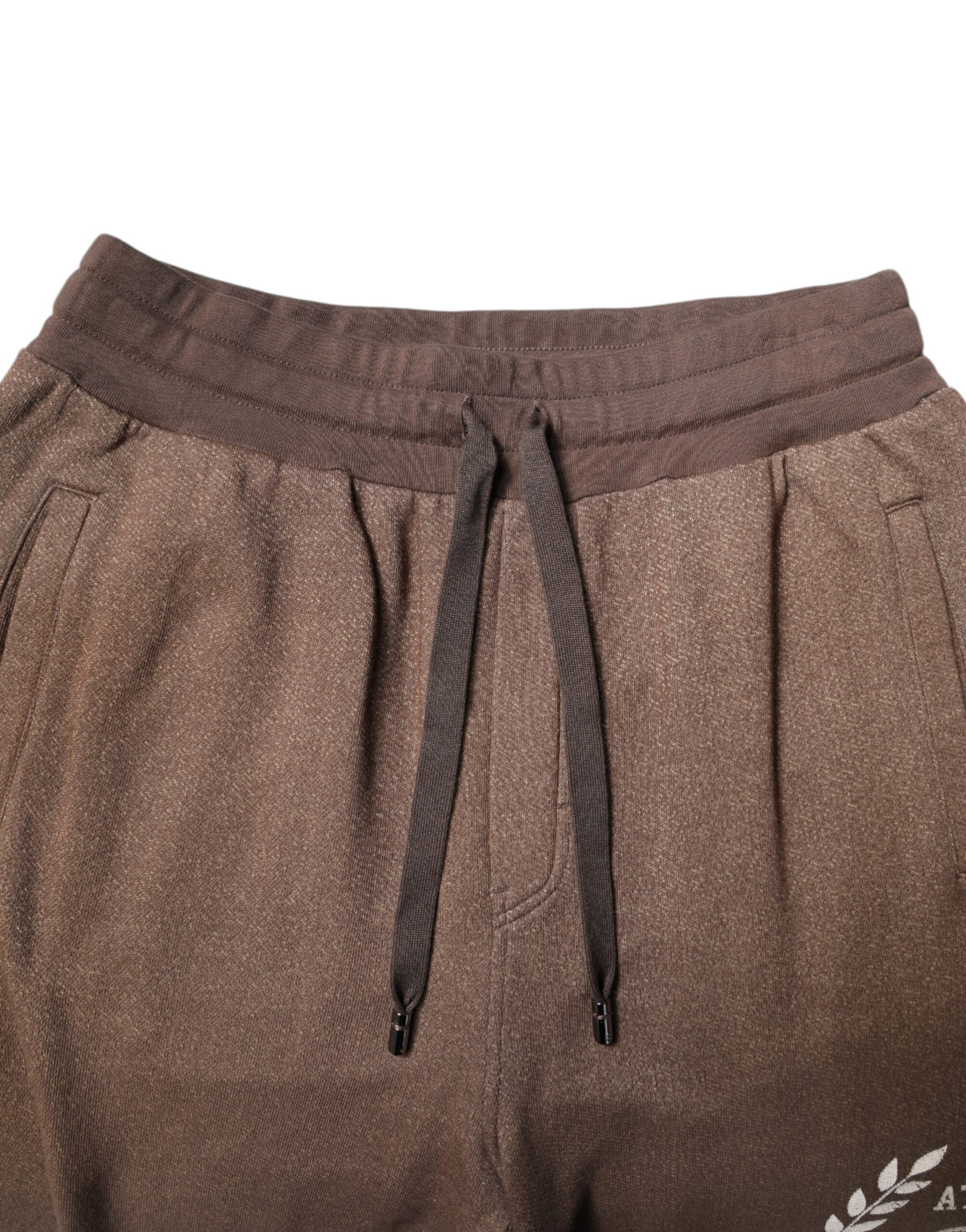 Dolce & Gabbana Brown Cotton Jogger SweatMen's Men's Pants (Pre-Owned)