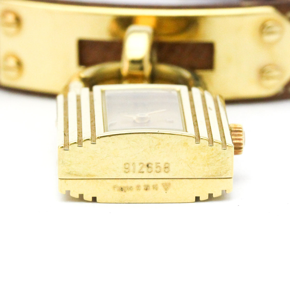 Hermes Kelly Quartz Plated Metal And Leather Watch (Pre-Owned)