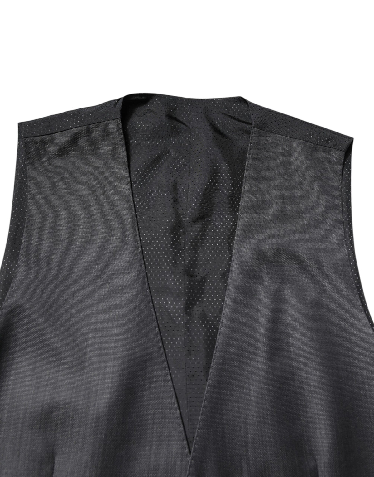 Dolce & Gabbana Black Wool Waistcoat Dress Formal Men's Vest