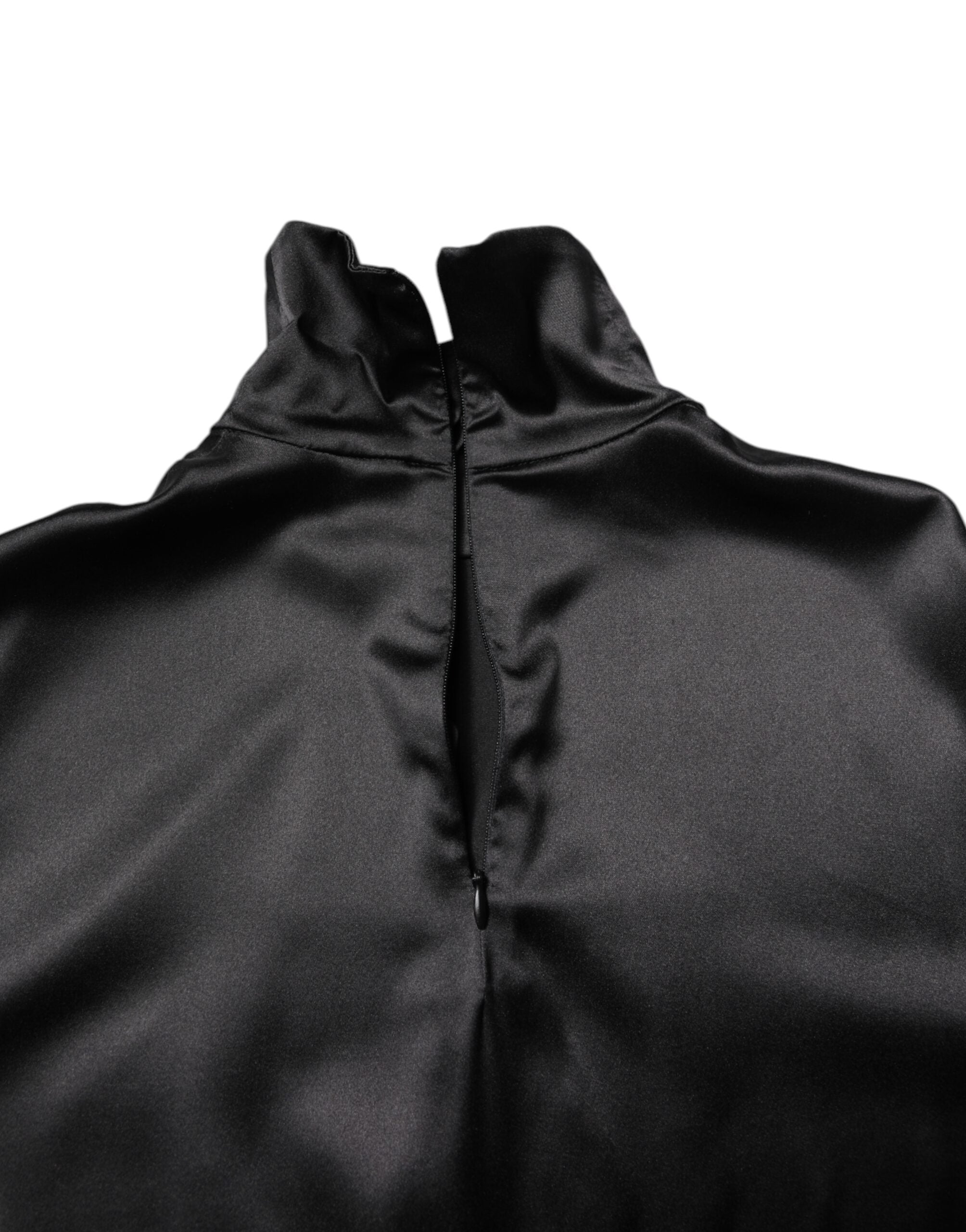 Dolce & Gabbana Black Silk Turtleneck Men Pullover Men's Sweater