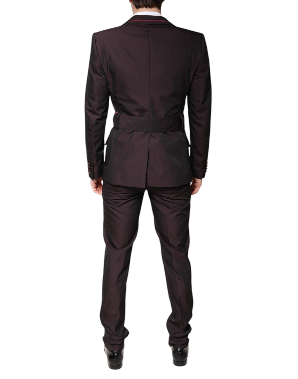 Dolce & Gabbana Maroon Single Breasted Formal 2 Piece Men's Suit
