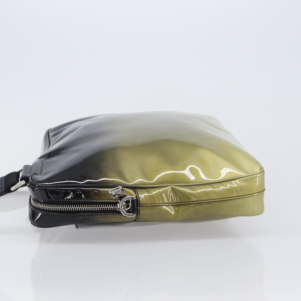 Prada Shoulder Bag Patent Leather Green Patent_Leather Shoulder Bag Bag (Pre-Owned)