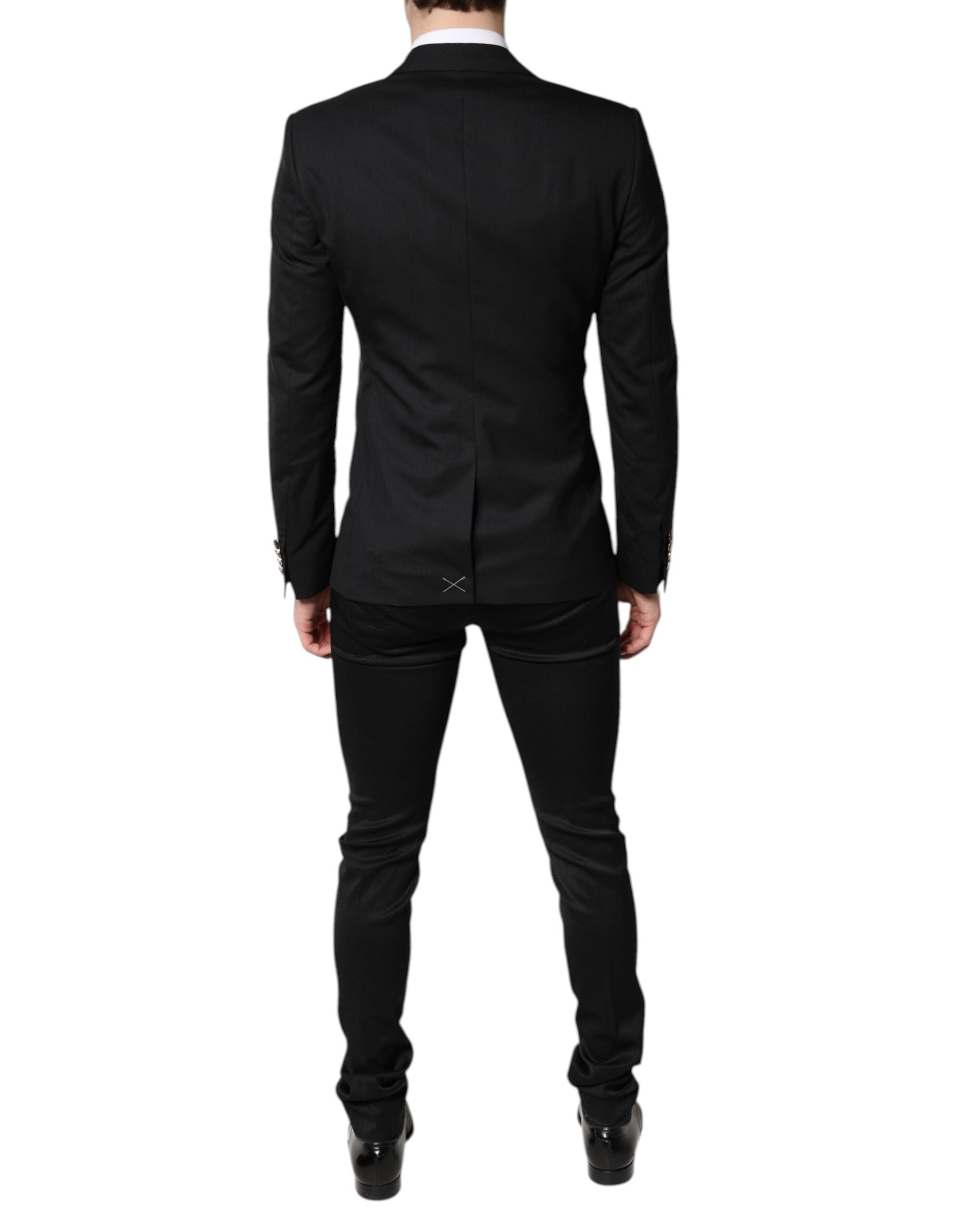 Dolce & Gabbana Black Single Breasted Formal Blazer with Men's Vest